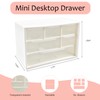 Nirvany Mini Desk Drawer Organizer with 6 Clear Drawers –