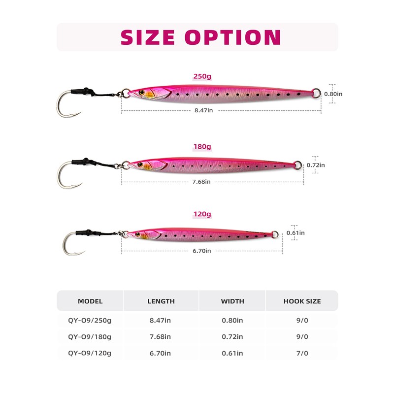 BLUEWING Fishing Saltwater Jigs Speed Jigging Slow Jigging, Jig with