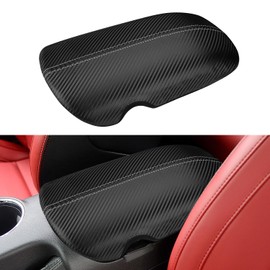 INTGET Car Center Console Cover for Ford Mustang Accessories 2015-2024 2025 2016 2017 2018 2019 2020 2021 2022 2023 Ecoboost/GT Armrest Arm Rest Box Lid Middle Seat Cover (Carbon Fiber, 2015-2024)