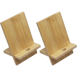 Audio Fan Smartphone Tablet Stand Wooden Simple Assembly Set of 2 Approx. 5.5 x 3.1 x 2.8 inches (14 x 8 x 7 cm)