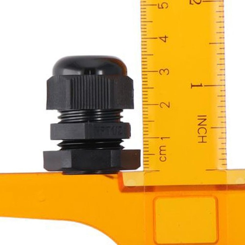 Fudeshe Conduit Fittings,Strain Relief Cord Connector 10 Pcs Plastic Black