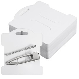 100 Pcs Hair Clip Display Cards, 3.5×3.1 Inches Hair Barrettes Jewelry Display Bow Holder, Rectangle Paper Cardboard for Hairs Accessories Organizing Packaging