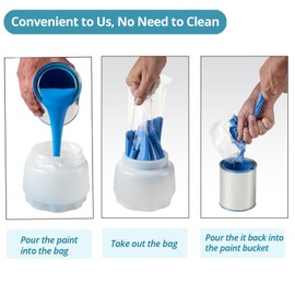 Paint Sprayer Parts, Tilswall 30 Pieces Paint Sprayer Cup Liners, 7.8'' X 11.8'' Transparent Spray Gun Bag, Paint Sprayer Bag Spray Gun Cup Canister Liners Spray Gun Bags for Paint Sprayer