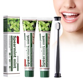 2 Pcs Zahnpasta + Zahnbürste, Mint Complete Care Toothpaste, Zahnpasta Für Die Zahnfleischgesundheit, Atemfrische Zahnpasta, Whitening Mint Zahnpasta, Frisch Und Langlebig