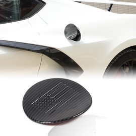 Car Fuel Tank Gas Door Cover Trim Compatible with Corvette C8 2020-2024 ABS Oil Gas Cap Exterior Accessories Decoration Sticker (Carbon Fiber Stripe)