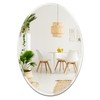 Frameless Oval Bathroom Mirror, 24x36 Inch Beveled Edge Vanity Wall