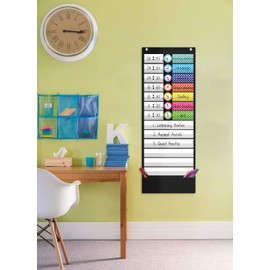 Daily Schedule Pocket Chart,Class Schedule with 13 Cards,13+1 Pockets