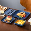 vancasso Stern Blue Dinner Set Square Reactive Glaze Tableware 12