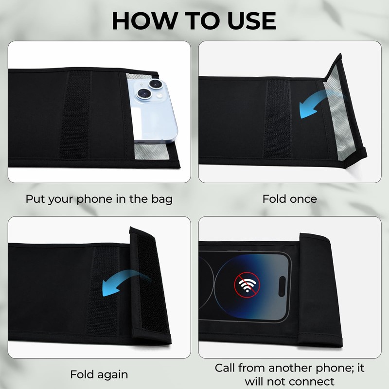 LOYDBDT Faraday Bags for Phones, Signal Blocking Pouch, Waterproof Faraday