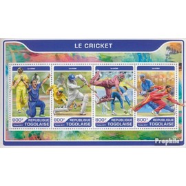Togo 8139-8142 Sheetlet (complete. issue) unmounted mint/never hinged ** MNH 2017 Cricket (Stamps for collectors) Ball games without football (basketball/handball/baseball …)