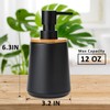 TOOZFO Soap Dispenser Plastic Bamboo with Pump Liquid Hand Lotion