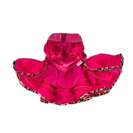 Doggy Parton Leopard Notched Collar Dress for Dogs - Large