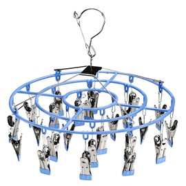 Drying Rack Clothing With 24 Clips， Clothes Hanger Sock Underwear Laundry Hangers Hanging Herb Dryer Ropa Socks Stainless Steel Bras Wet Racks Secar Flower Baby Lingerie Portatil Secador Colgar