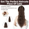 Hair Extension Braid, Ponytail Extension, Wavy Texture, Includes Clips for