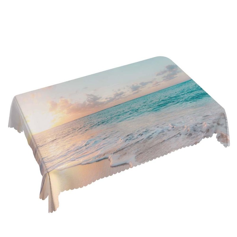 Walmsco Tablecloth Beach Waves Summer Decor For Dining Room Kitchen