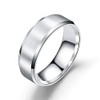 Titanium Steel Matte Black Ring Wedding Engagement Anniversary (Black, 9)