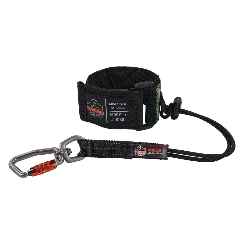 Ergodyne Squids 3123 Tool Wristband with D-Ring Tool Lanyard Tethering