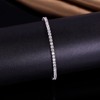 18K White Gold Plated 3.0mm Round-Cut Cubic Zirconia Classic Tennis