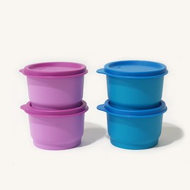 Tupperware Modular Bowl 140ml 4P Purple Blue Airtight Container / 타파웨어 모듈러 보울 140ml 4P 퍼플 블루 밀폐용기