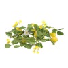 CAXUSD Lemon Garland Artificial Decor Green Leaves Foam and Cloth