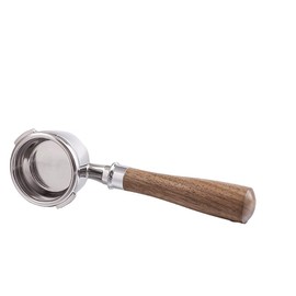 Bottomless Portafilter 58 mm for GAGGIA Espresso Machines, Walnut Wood Handle