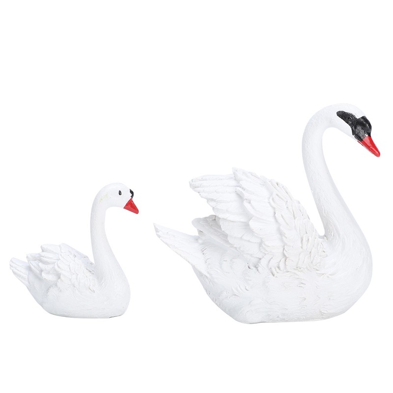 3pcs Lawn Garden Courtyard Resin High Simulation Swan Decoration Animal