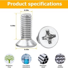 NoBrand 16pcs Car Brake Disc Rotor Screws, Stainless Steel Retaining Screws for Front an