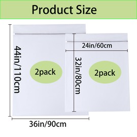 4 Pieces Jumbo Mesh Laundry Bags, 2*（44 x 36 ）and 2*（24 x 32） In Large Mesh Wash Bags Zippered Garment Bag for Washing Machine Garment Dirty Clothes Washer Dryer Net Protector