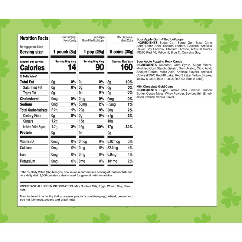 St Patrick's Day Candy Assortment - 3 Pound Bulk Pack