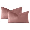JOTOM Set of 2 Velvet Soft Solid Cushion Covers 30x50