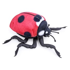 Frankiezhou Home Ladybug Plush Toy - Realistic Ladybug Stuffed Animals Red 9in, Lifelike Insect Plushie Figure as Gift for Your Friends