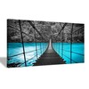 the stream design Bedroom Bridge Canvas Wall Art: Modern Large