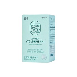 J&M Partners Anguk Health Imega Altige Omega 3 Mini 334mg x 60 capsules 1 pc / 안국건강 아이메가 알티지 오메가3 미니 334mg x 60캡슐 1개 1개