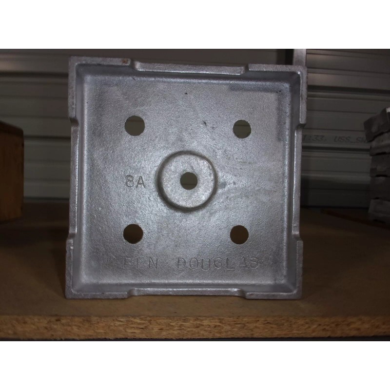 Ben Douglas Foundry Post Base, Anchored 8x8 Heavy Cast Aluminum,