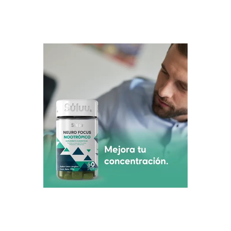 Suplemento Concentración Mental Acido Fólico Nootropicos Limón Y Jengibre