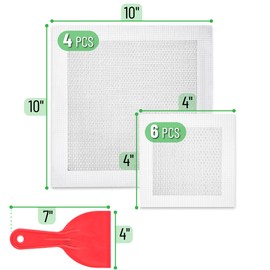 Bates- Drywall Repair Kit, 11 pcs, 4" & 10", Dry Wall Patch Kits, Plaster Wall Repair Patch Kit, Wall Patch Repair Kit, Drywall Hole Patch, Wall Hole Repair Kit, Drywall Patch Hole, Drywall Patch Kit
