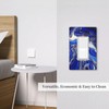 Blue Marble Gold Texture Decorative Outlet Cover Single Rocker Light