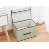 NCRGB Pack of 2 Fabric Foldable Storage Boxes with Lid,
