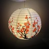 Paper Lampshade Hanging Light Shade 30cm, Oriental Ribbed Japanese Ceiling