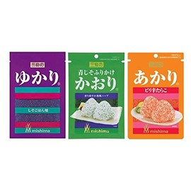 Assortment of Seasonings to Mix with Rice 0.4oz 3types Japanese Sprinkle Mishima Foods Ninjapo