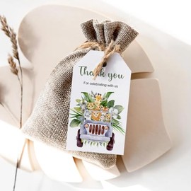 Thank You Gift Tags, Bąby Shower Gifts Party Favors Tags, Kids Birthday Bąby Shower Gift Bags Decorations, Animal Gift Wrapping Paper Tag for Presents, Treat Decor Labels