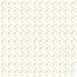 NEWITIN 120 Pieces Fake Rings Diamond Engagement Rings Silver Ring for Bridal Shower Party Game Wedding Table Decorations, Metal, No Gemstone