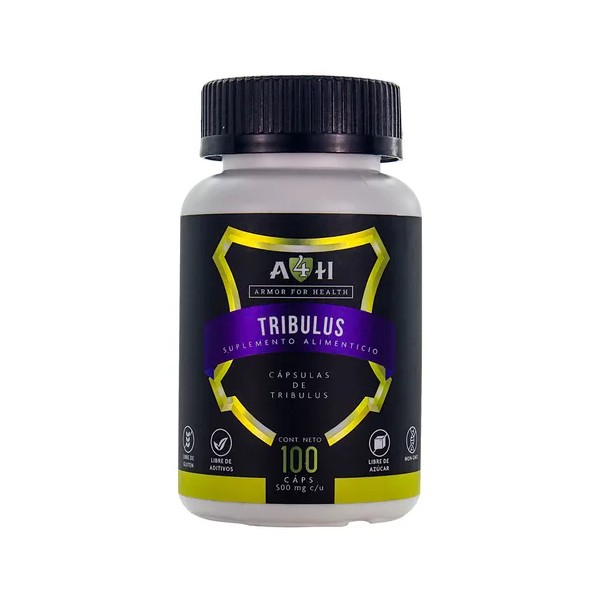 A4h Tribulus Terrestris Precursor Testosterona 100 Cápsulas Sabor Sin Sabor