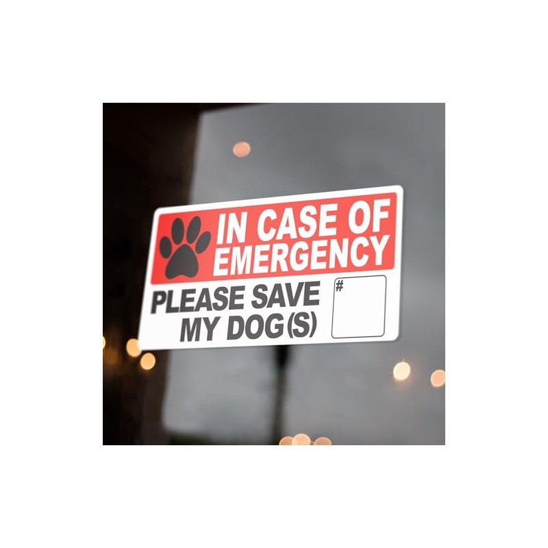 In Case of Emergency, Save My Dog(s) - 2 Stickers