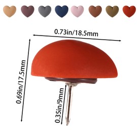 XIHIRCD 30 Chinchetas de Corazón Mate, Chinchetas Decorativas Resina Colores Oscuros Reutilizables Bonitas para Tableros Corcho Tablones de Anuncios Fotos Uso en Casa y Oficina