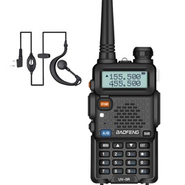 Walkie-talkie BAOFENG UV5R Standard Set with Earphones, Walkie Talkie Radio, Dual Band, 5W Output, Super Long Distance Type, VOX Function, Easy Operation, Disaster/Earthquake, Emergency Response,