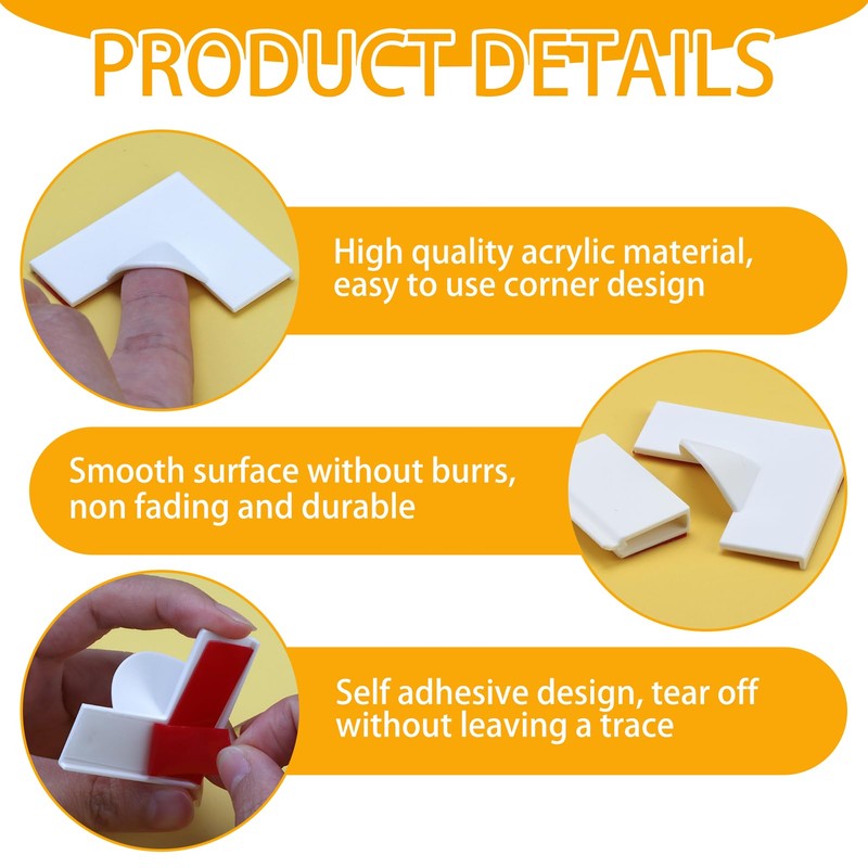 Magnetic Window Screen Corners Accessories Kit, 8 Reinforced Corners Handles