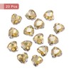 sourcing map 20Pcs Heart Sew on Rhinestone, 10x10mm Heart Crystal