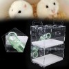 Transparent Guinea Pig Hamster Cage Double-Layer Pet House 2 Tiers