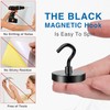 LOVIMAG Black Magnetic Hooks Heavy Duty, 110Lbs Strong Neodymium Magnet